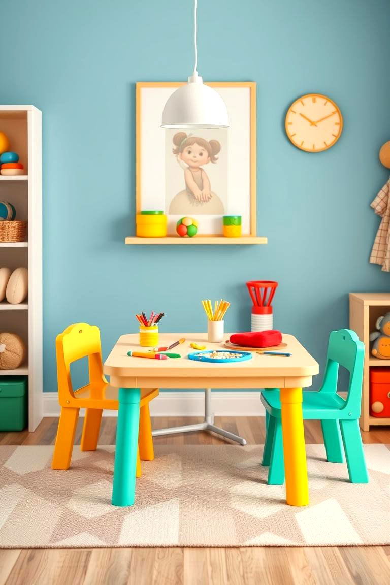 Fun Toddler Table for Creative Activities - 25 Toddler Room Ideas