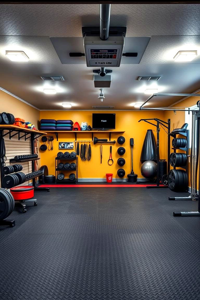 Functional Home Gym - 25 Garage Conversion Ideas
