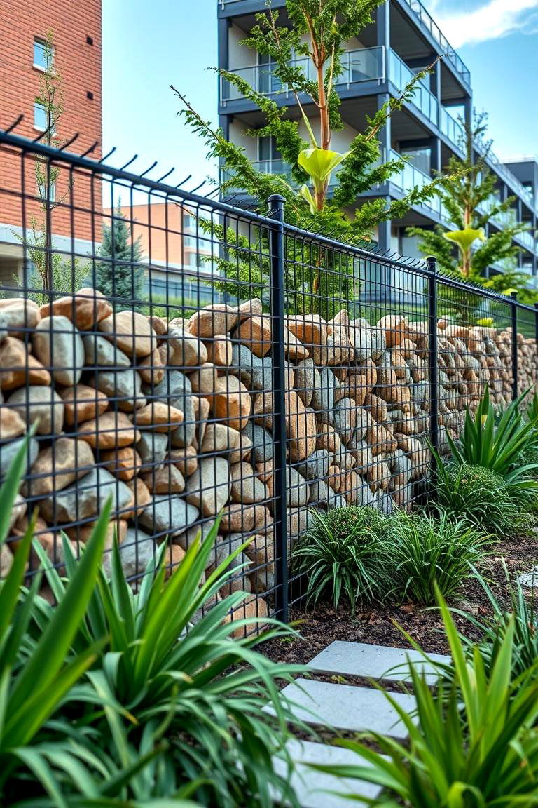 Gabion Fences for Modern Aesthetics - 25 Types of Fences