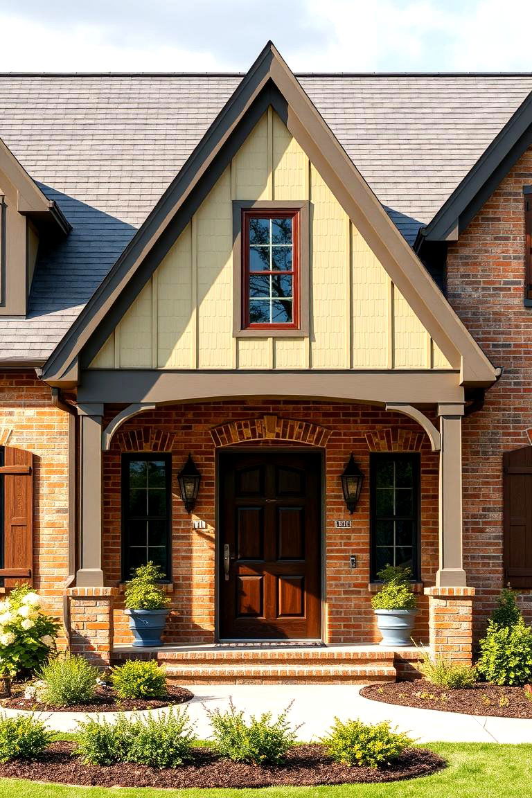 Gabled Accent Two Tone Siding - 25 Two-tone Siding Designs