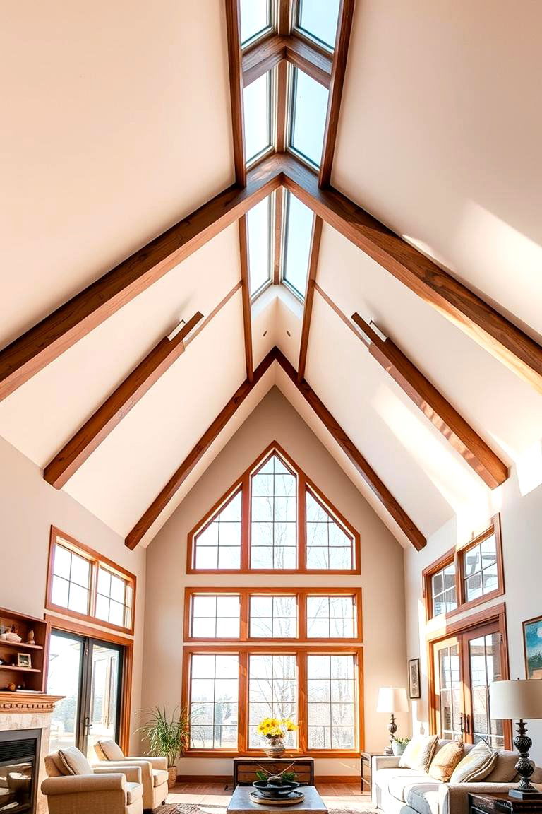 Gabled Ceilings for a Traditional Appeal - 25 Vaulted Ceiling Ideas
