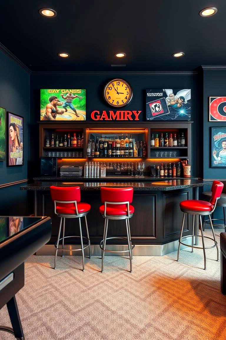 Game Room Bar - 25 Game Room Ideas
