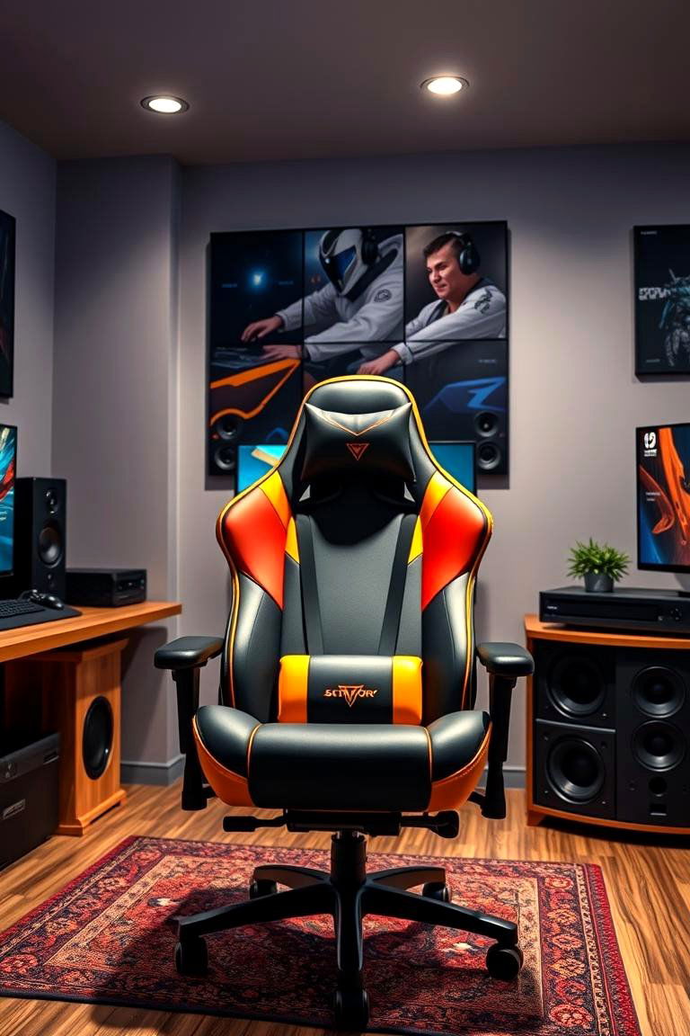 Gaming Chair with Speakers - 25 Game Room Ideas