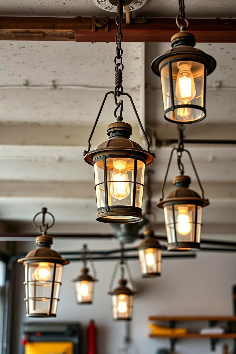 Garage Lanterns for Vintage Appeal - 25 Garage Lighting Ideas