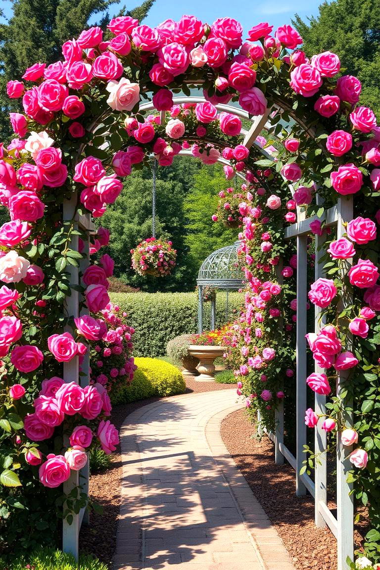Garden Arch Trellis for Climbing Roses - 25 Garden Trellis Ideas