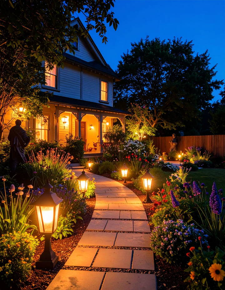 Garden Lighting for Nighttime Beauty Victorian Front Garden Ideas