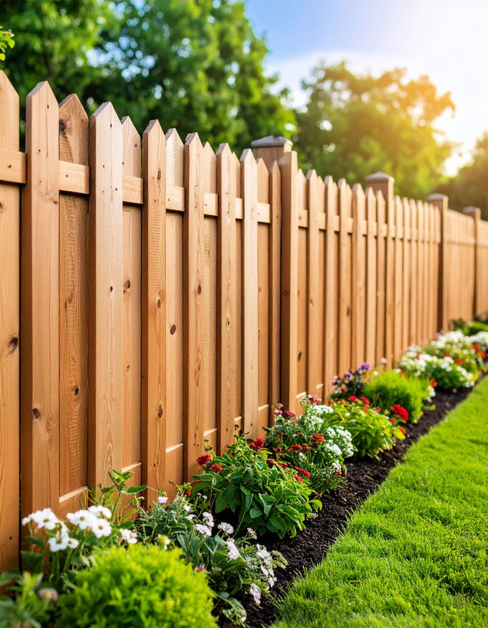 Garden Sleeper Fence