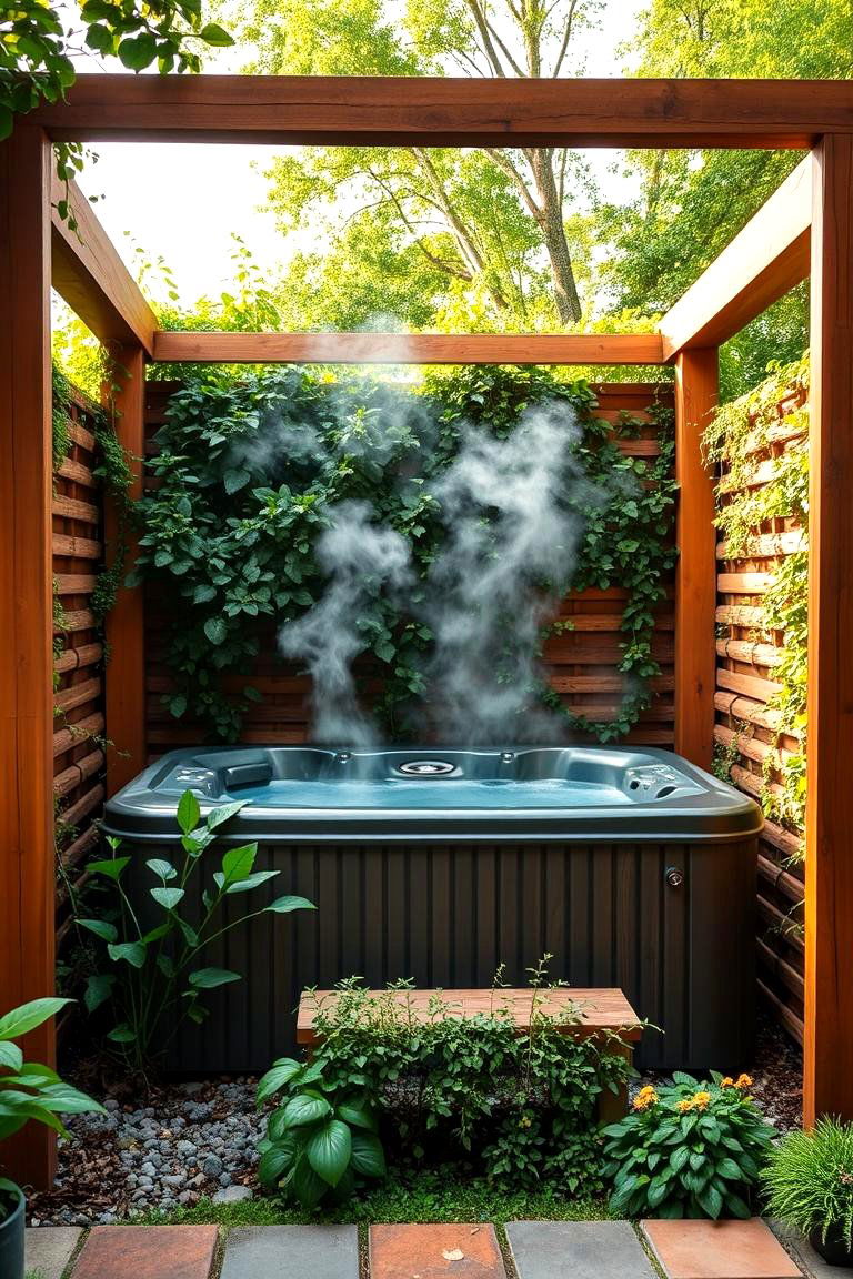 Garden Sleeper Hot Tub Surround - 25 Garden Sleeper Ideas