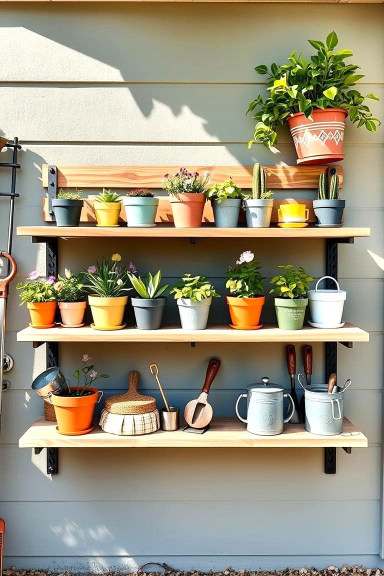 Garden Sleeper Shelves - 25 Garden Sleeper Ideas