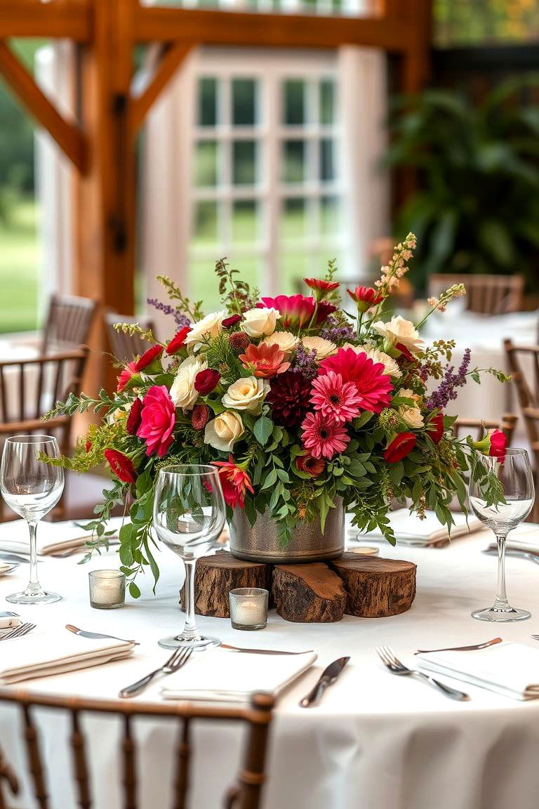 Garden Style Centerpieces - 25 Garden Wedding Ideas