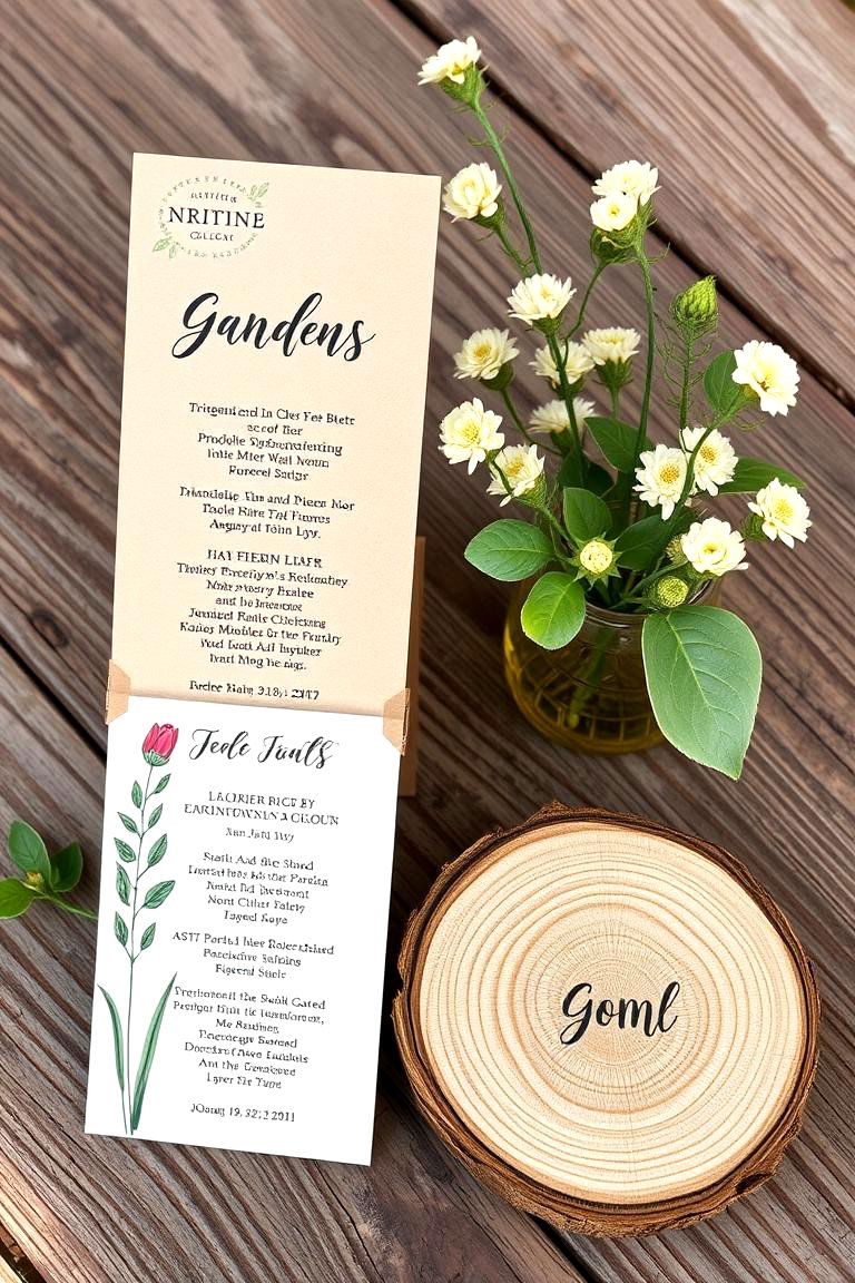 Garden Themed Wedding Ceremony Programs - 25 Garden Wedding Ideas