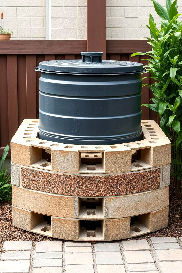 Garden Water Tank - 25 Cinder Block Garden Ideas