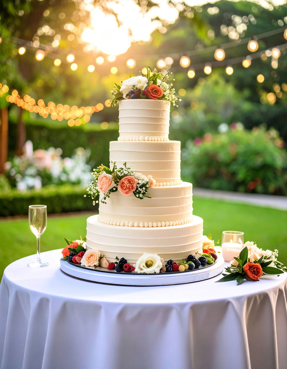 Garden style Wedding Cake Idea