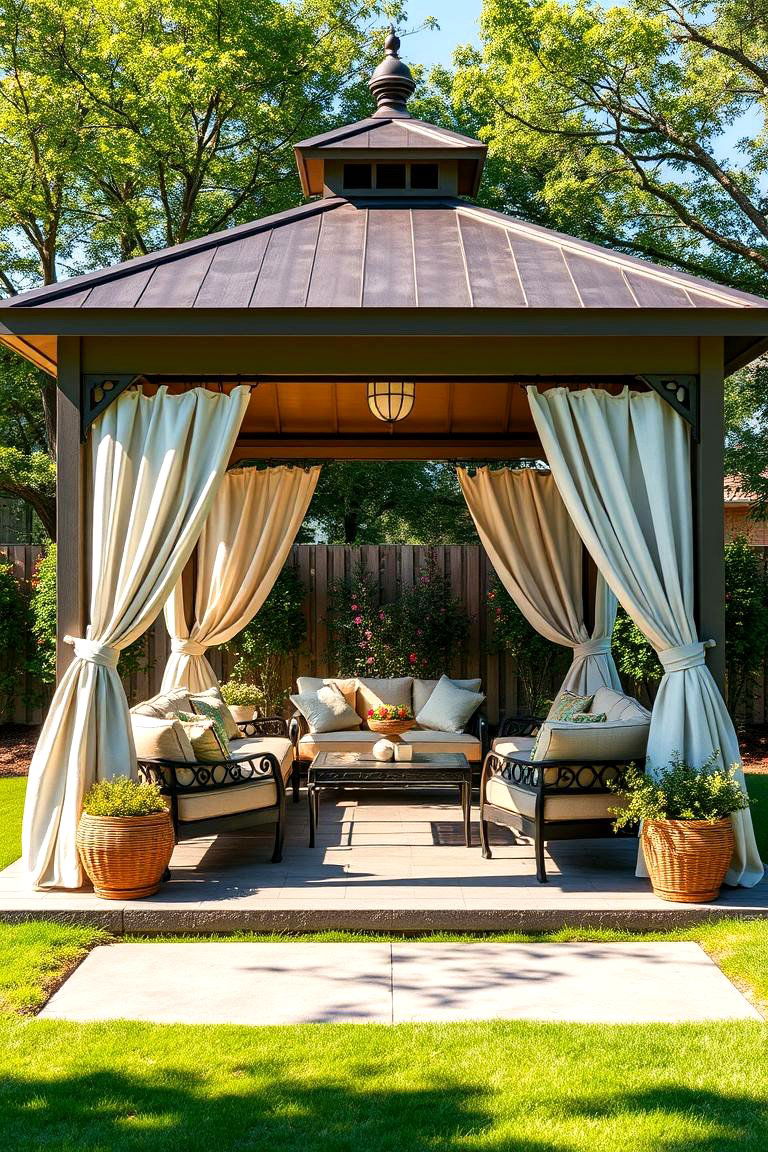 Gazebo for All Weather Enjoyment - 25 Florida Backyard Ideas