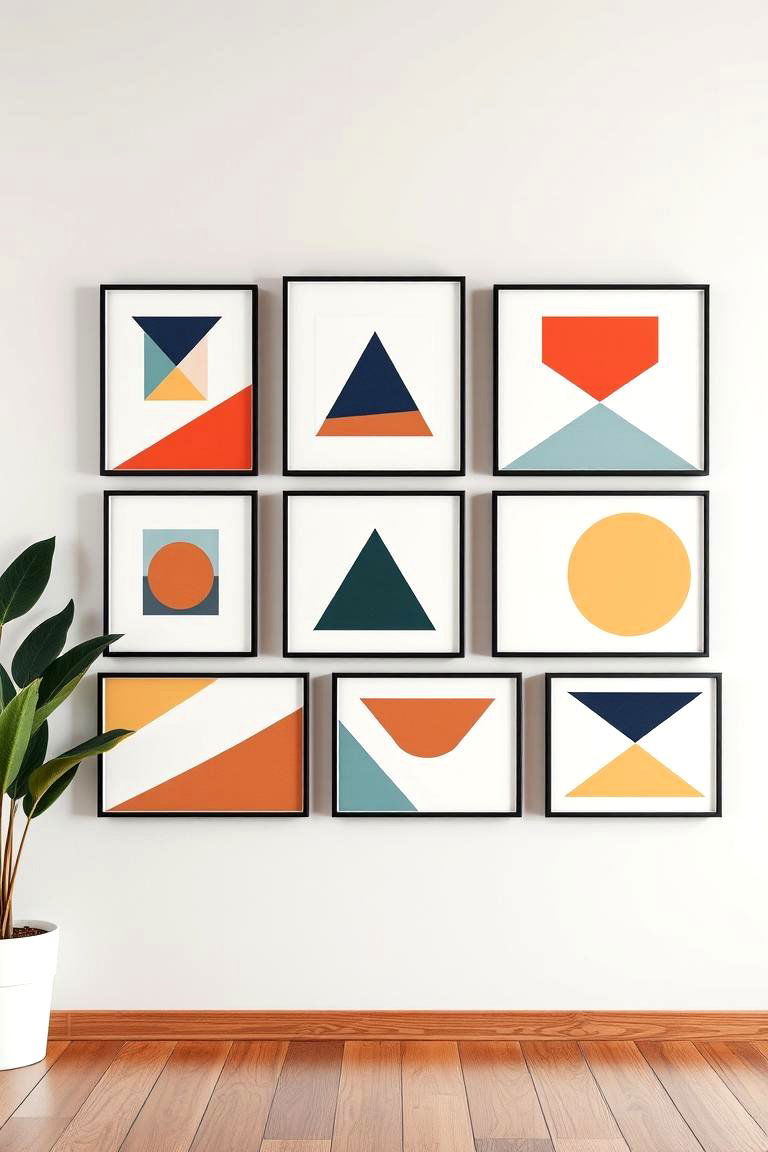 Geometric Art Pieces - 25 Gallery Wall Ideas
