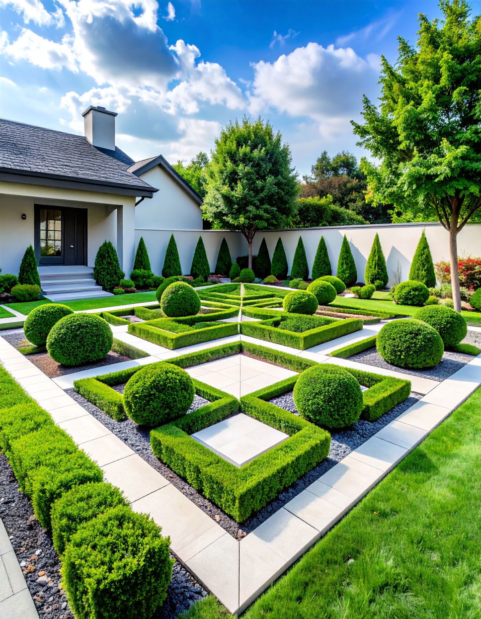 Geometric Boxwood Patterns for Modern Design
