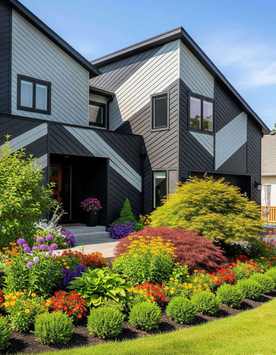 Geometric Pattern Two Tone Siding Two tone Siding Designs