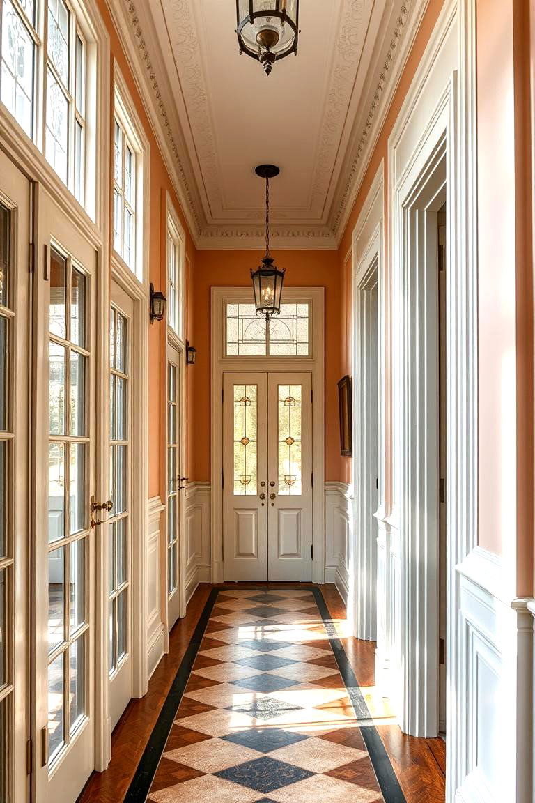Glass Doors with Elegant Detailing - 25 Victorian Hallway Ideas