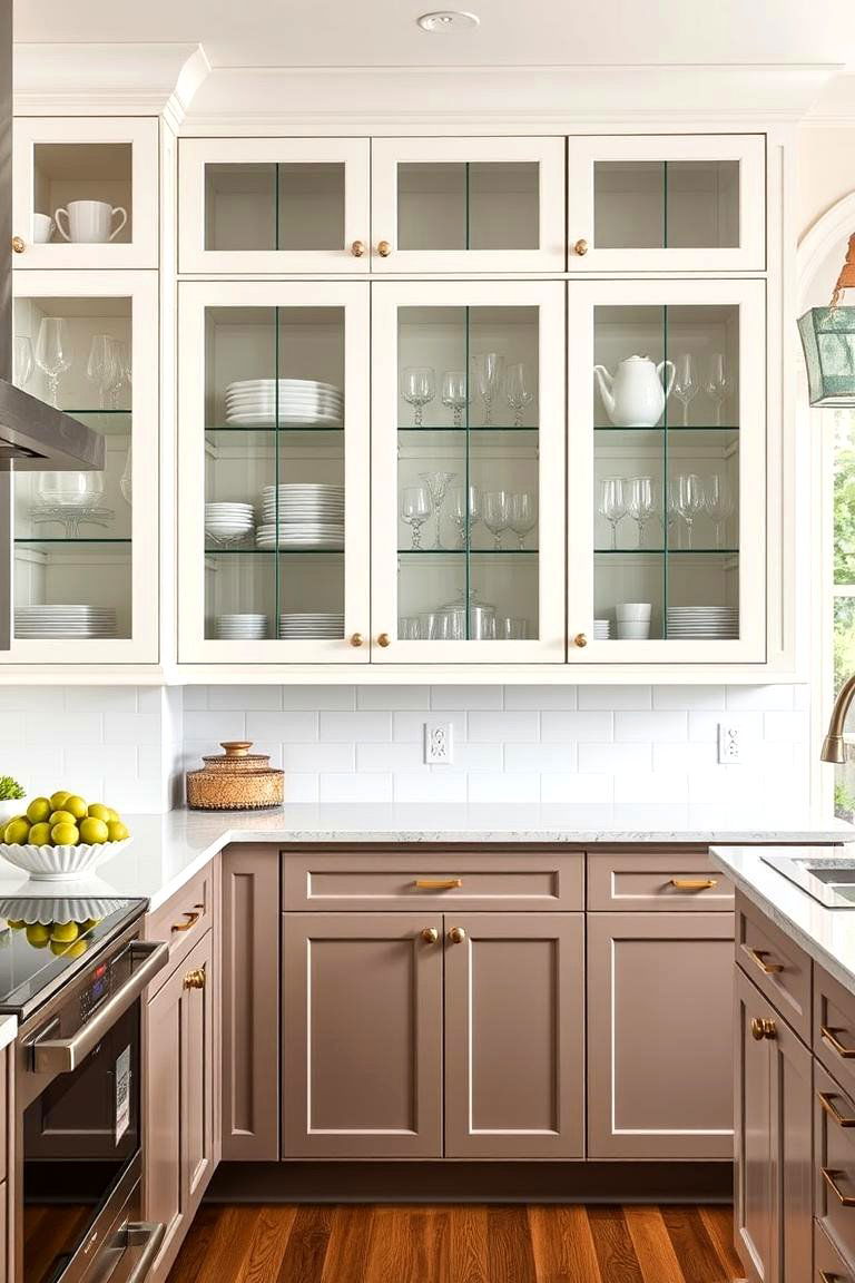 Glass Front Cabinets - 25 Townhouse Kitchen Ideas