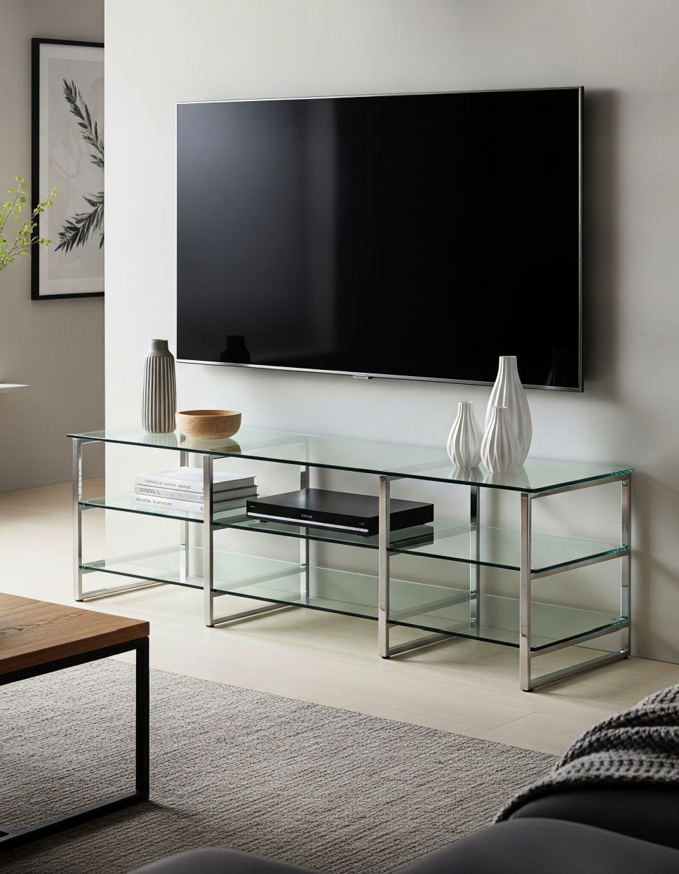 Glass TV Stand for a Sleek Elegant Look Tv Stand Ideas