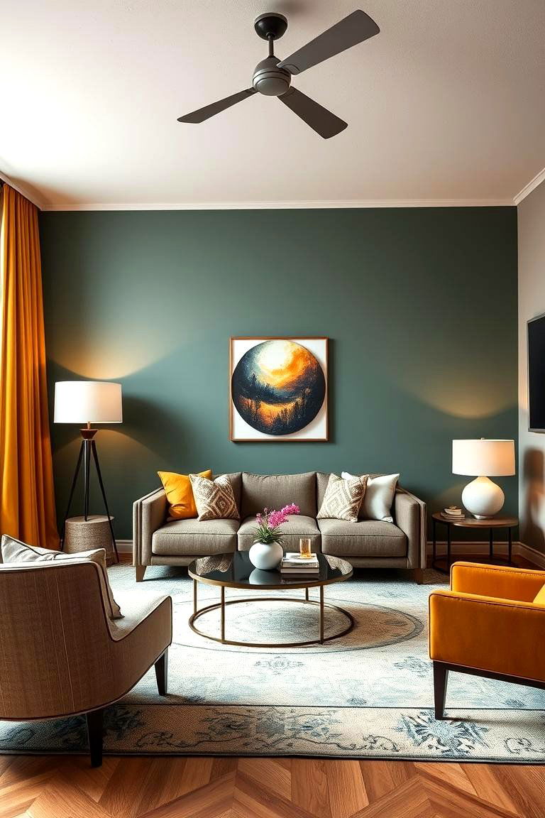 Go Bold with Accent Walls - 25 Townhouse Interior Design Ideas