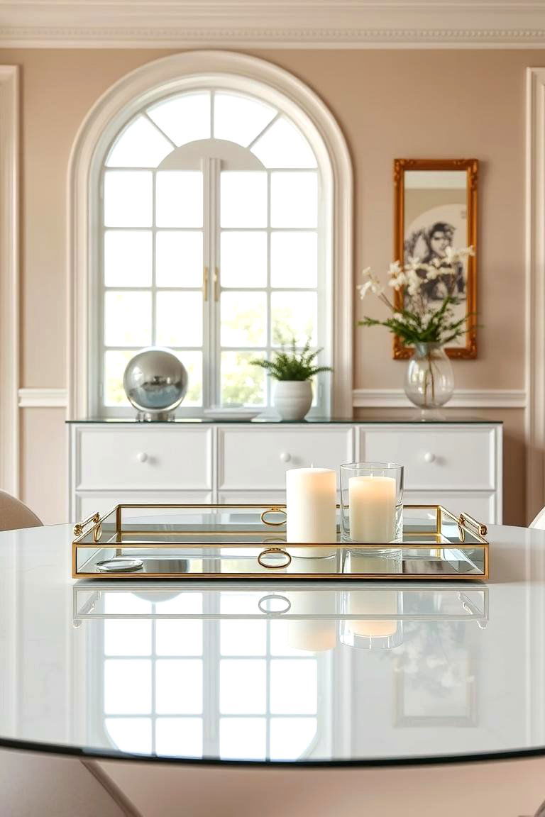 Go Bold with a Mirrored Tray - 25 Tray Decor Ideas