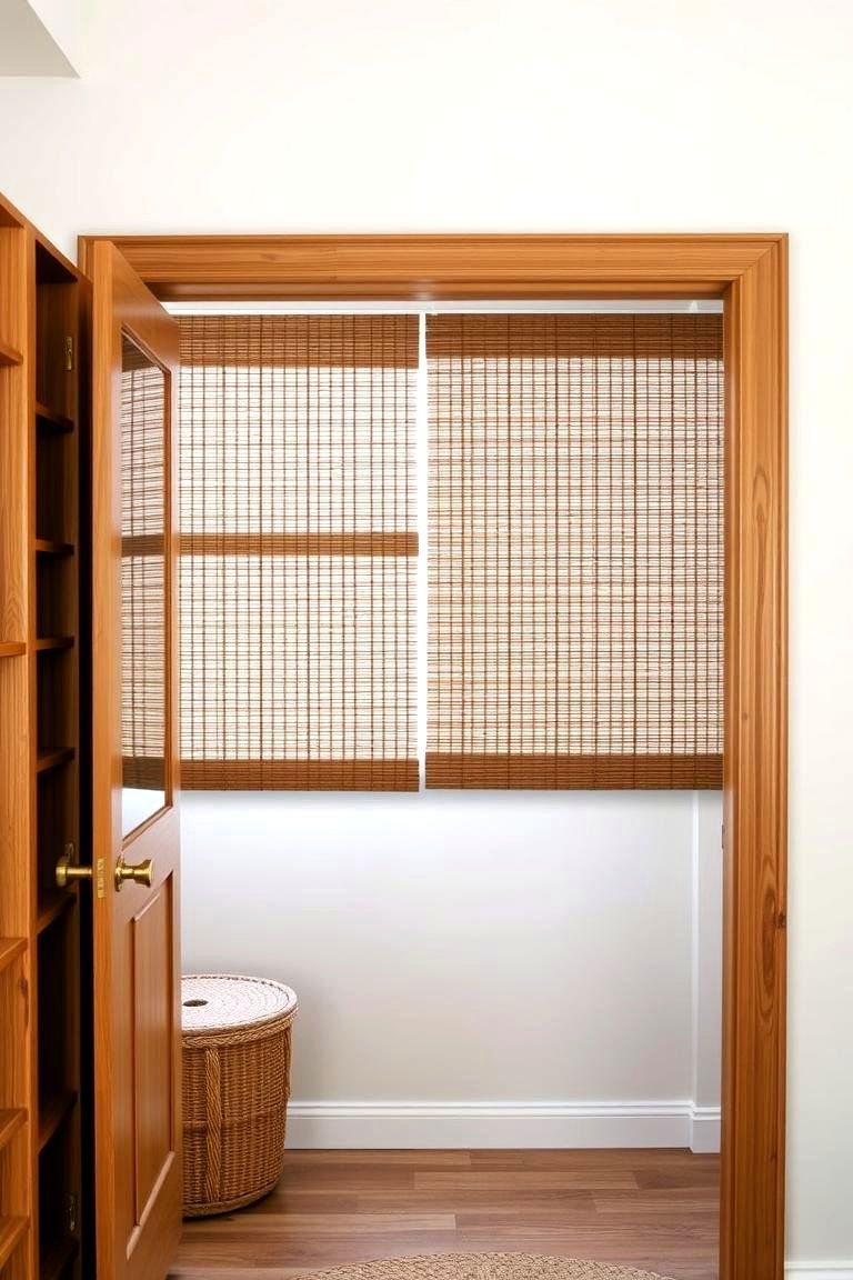Go for Bamboo Shades for a Natural Eco Friendly Touch - 25 closet curtain ideas