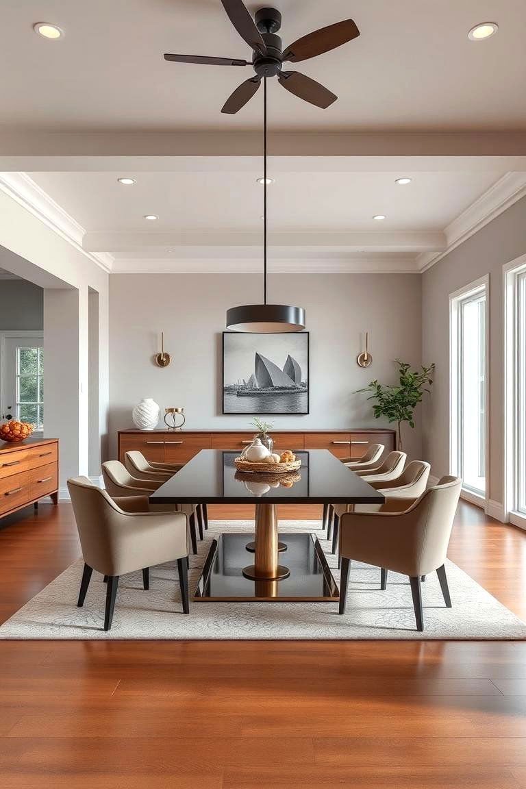 Go for Low Profile Furniture to Maximize Space - 25 Transitional Dining Room Ideas