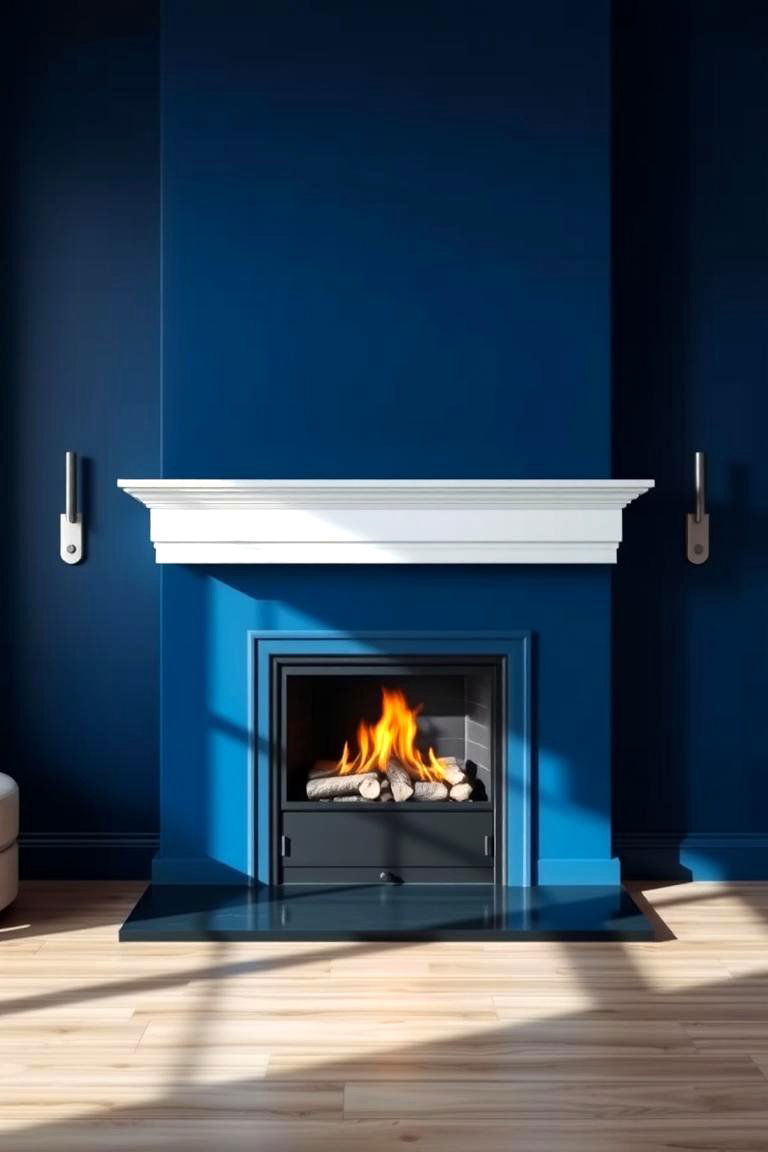 Go for a Bold Accent Color - 25 Fireplace Decor Ideas