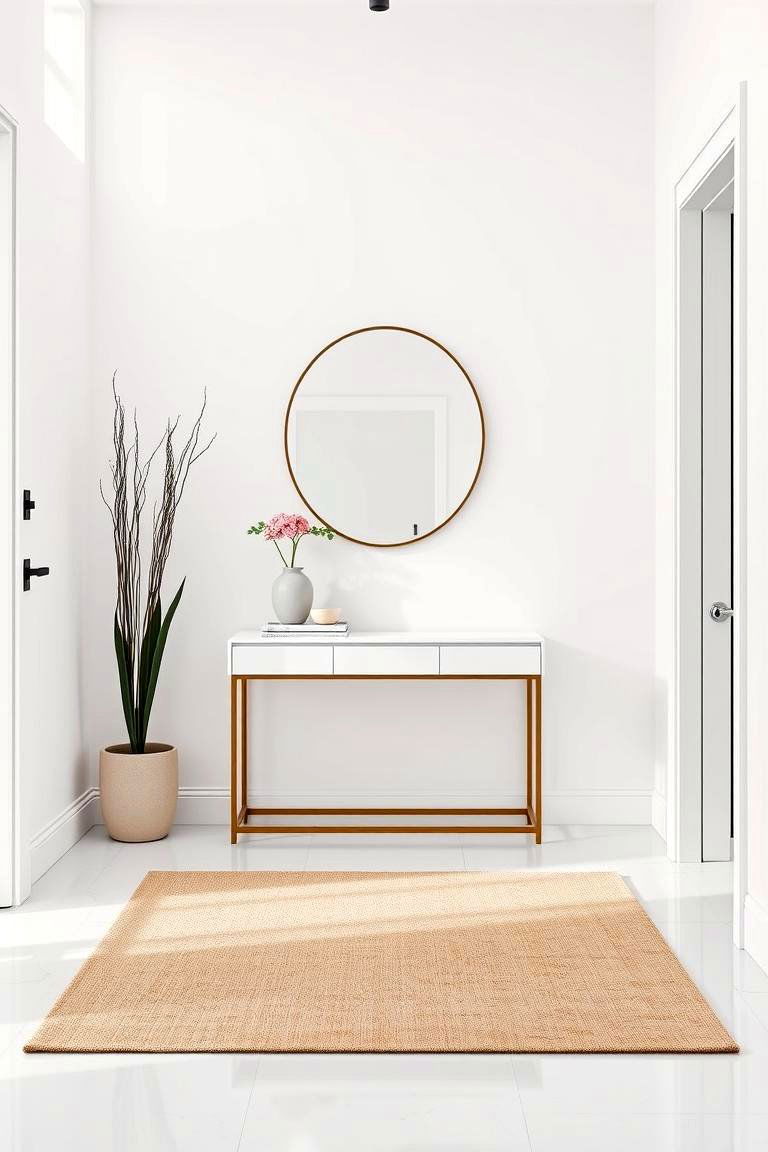 Go for a Minimalist Approach - 25 Foyer Decor Ideas