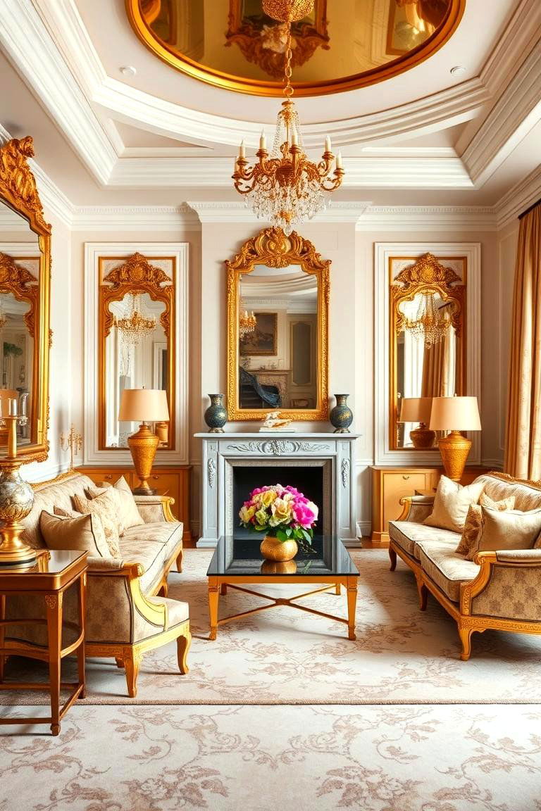 Gold Accents for a Luxurious Touch - 25 Chinoiserie Living Room Ideas