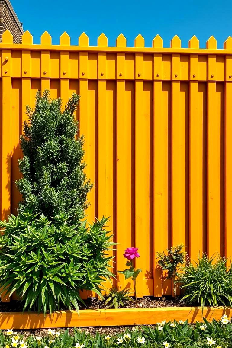 Golden Yellow for a Luxurious Touch - 25 Fence Paint Colours