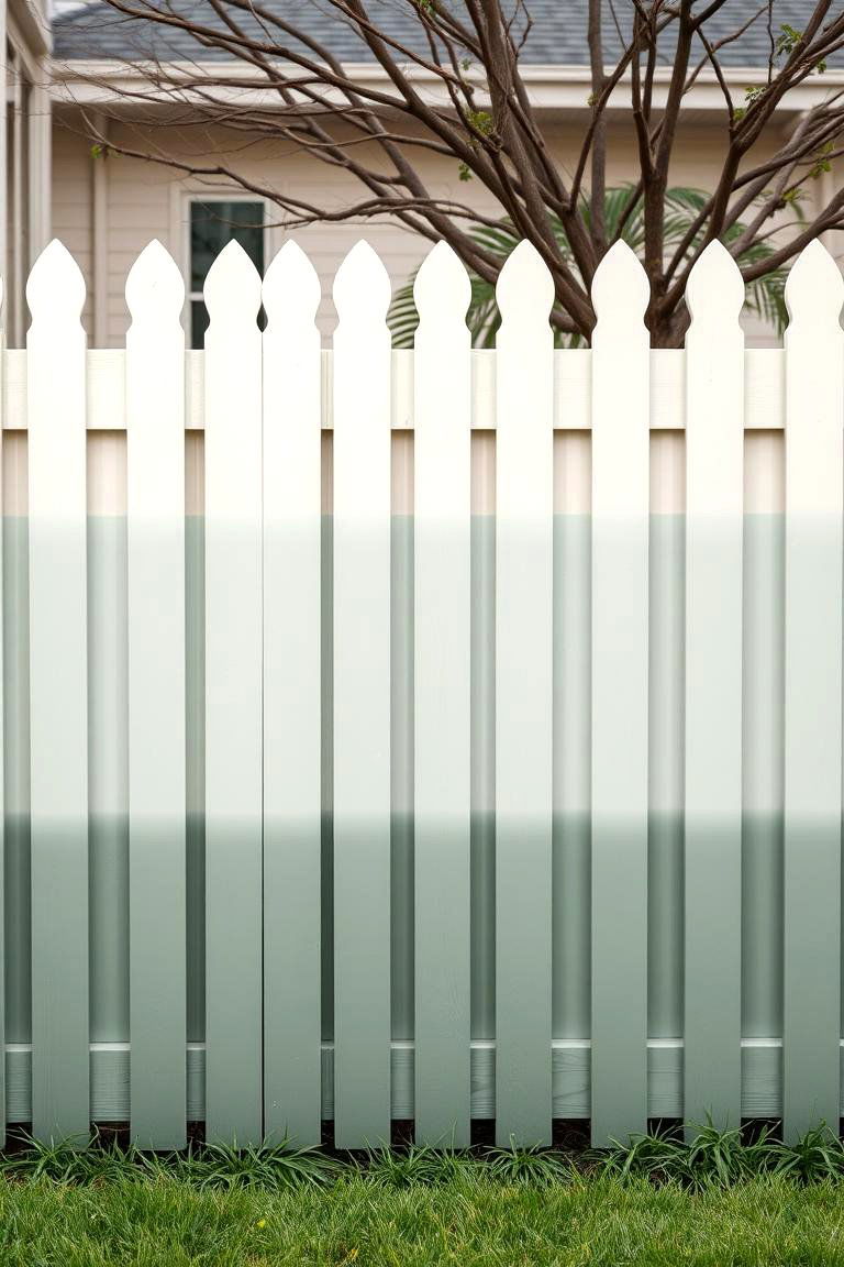 Gradient Colors for a Subtle Transition - 25 Fence Painting Ideas
