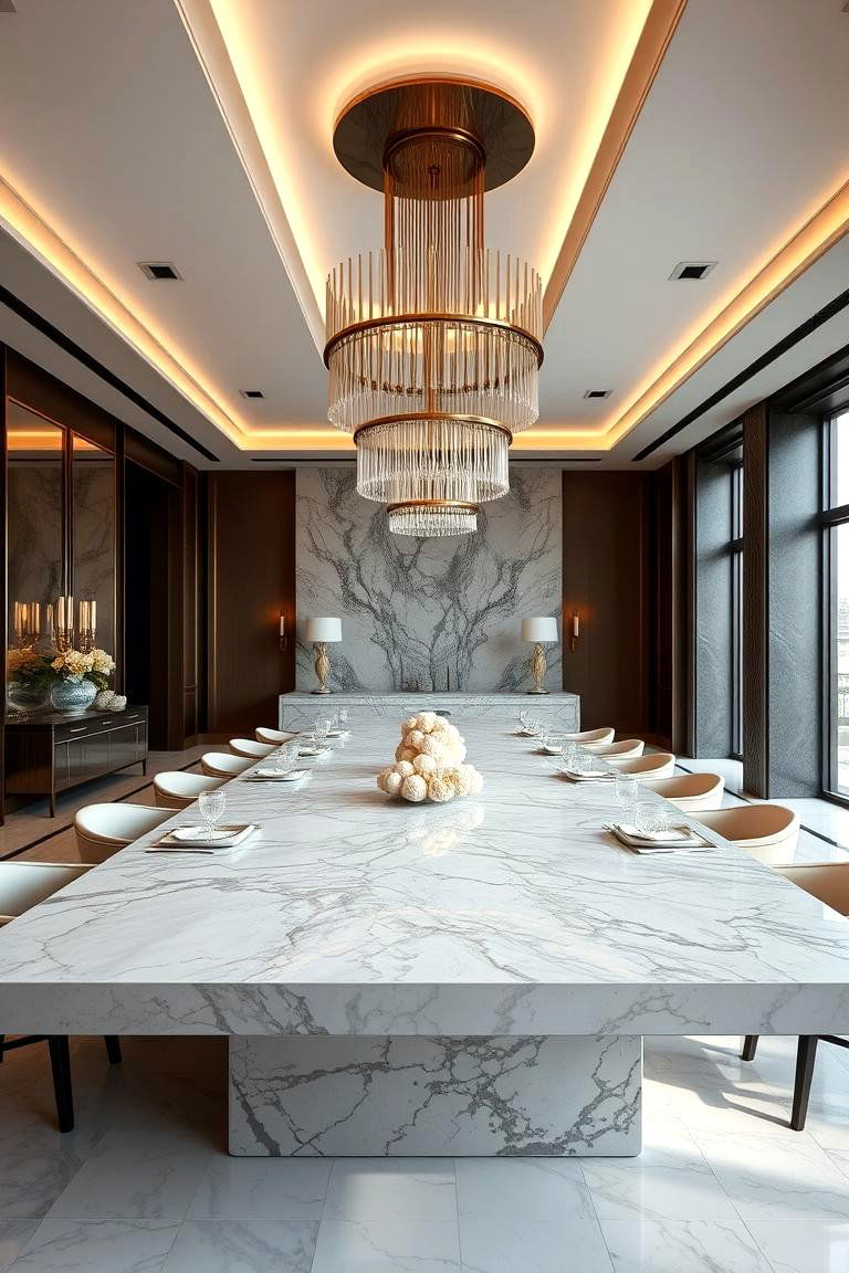 Grand Dining Tables as Centerpieces - 25 Luxury Dining Room Ideas