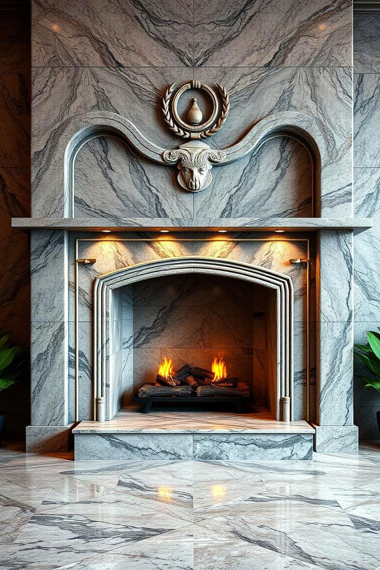 Granite for a Durable and Luxurious Fireplace - 25 Floor to Ceiling Stone Fireplace Ideas