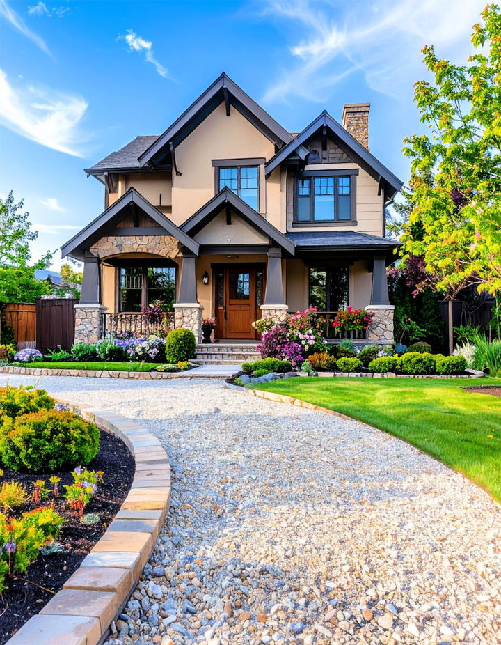 Gravel Driveways for a Vintage Feel Victorian Front Garden Ideas