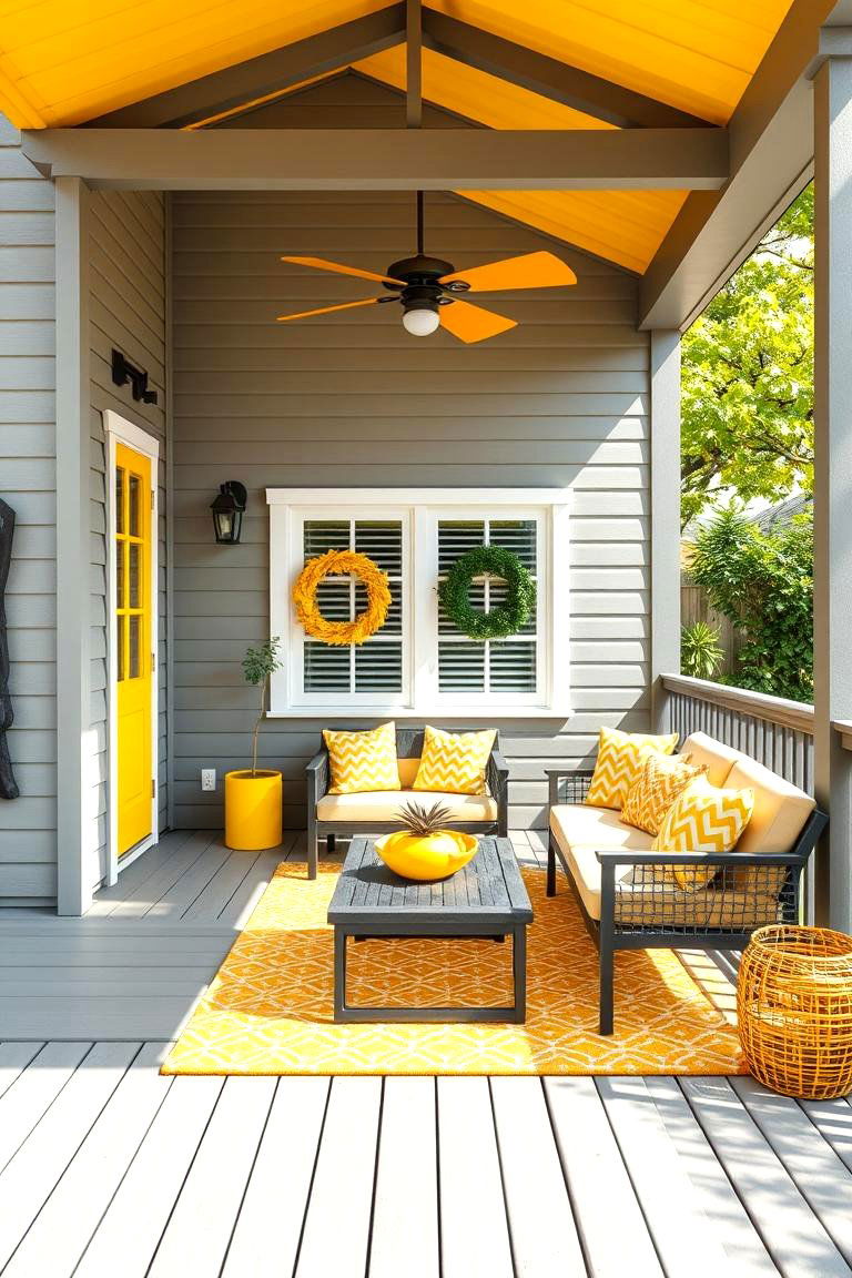 Gray and Yellow - 25 Two Tone Deck Color Schemes