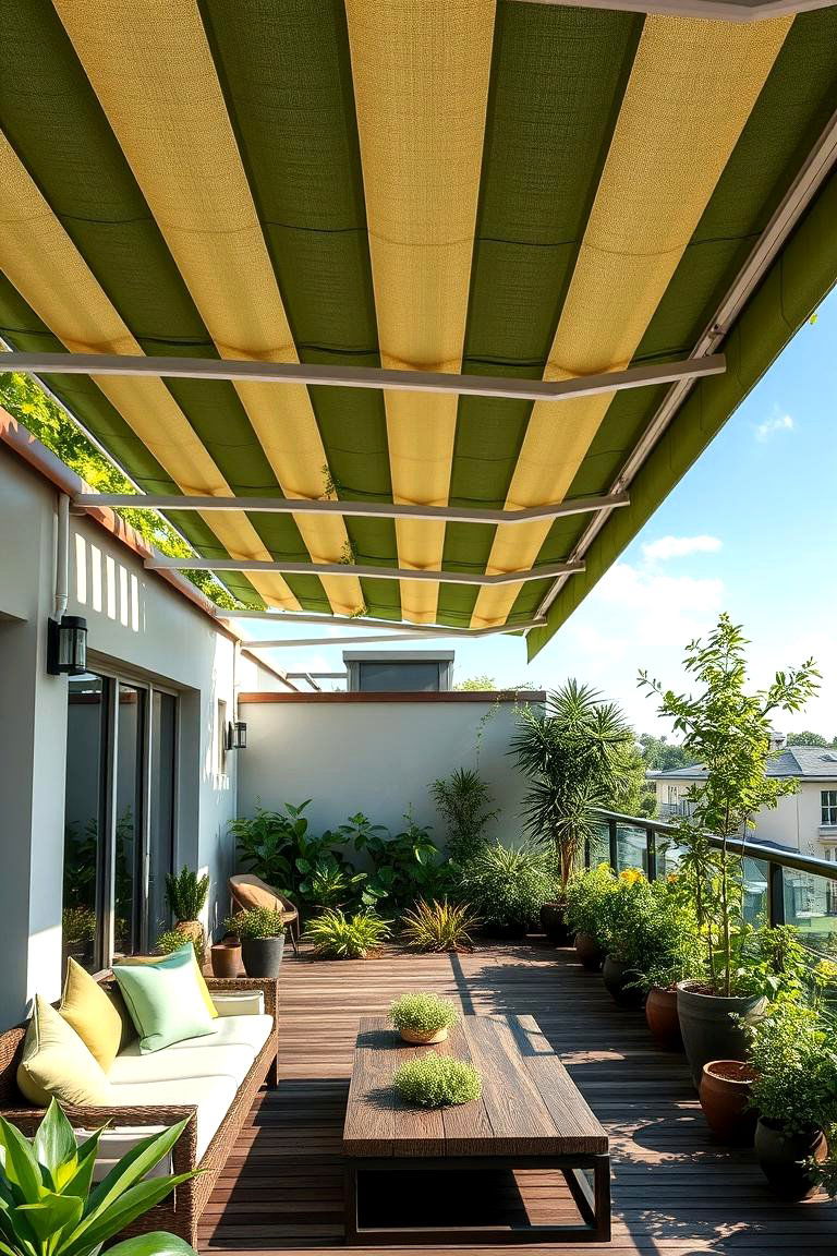 Green Roof for Sustainable Living - 25 Deck Awning Ideas