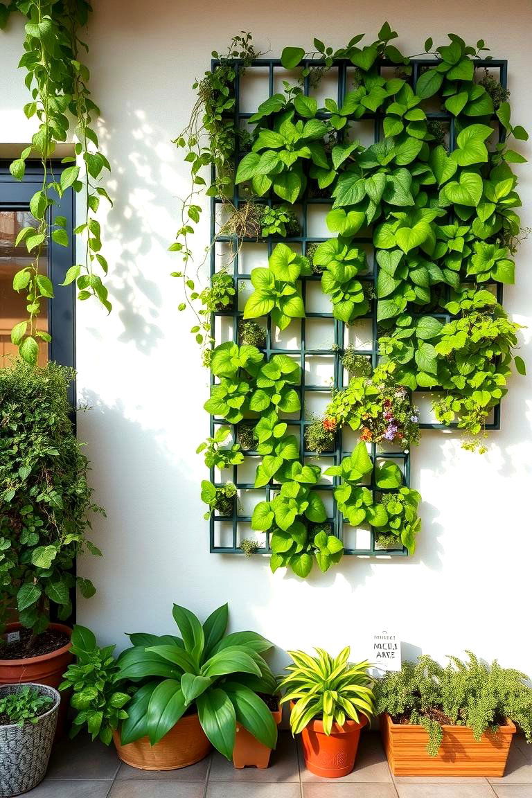 Green Wall Trellis for Vertical Gardening - 25 Trellis Ideas
