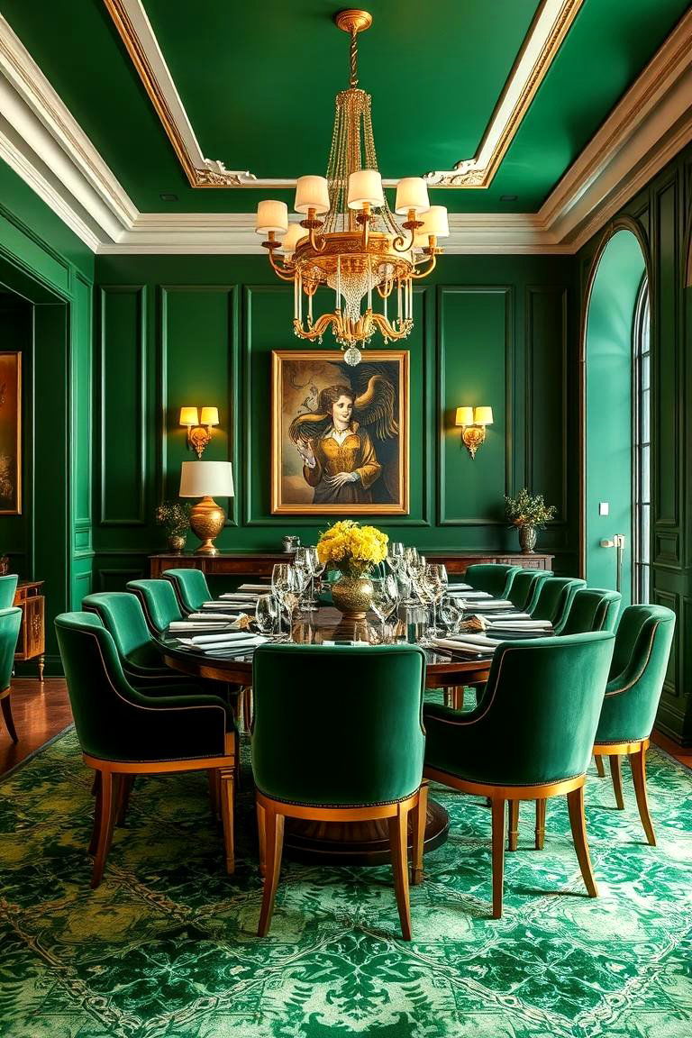 Green and Gold for a Touch of Luxury
