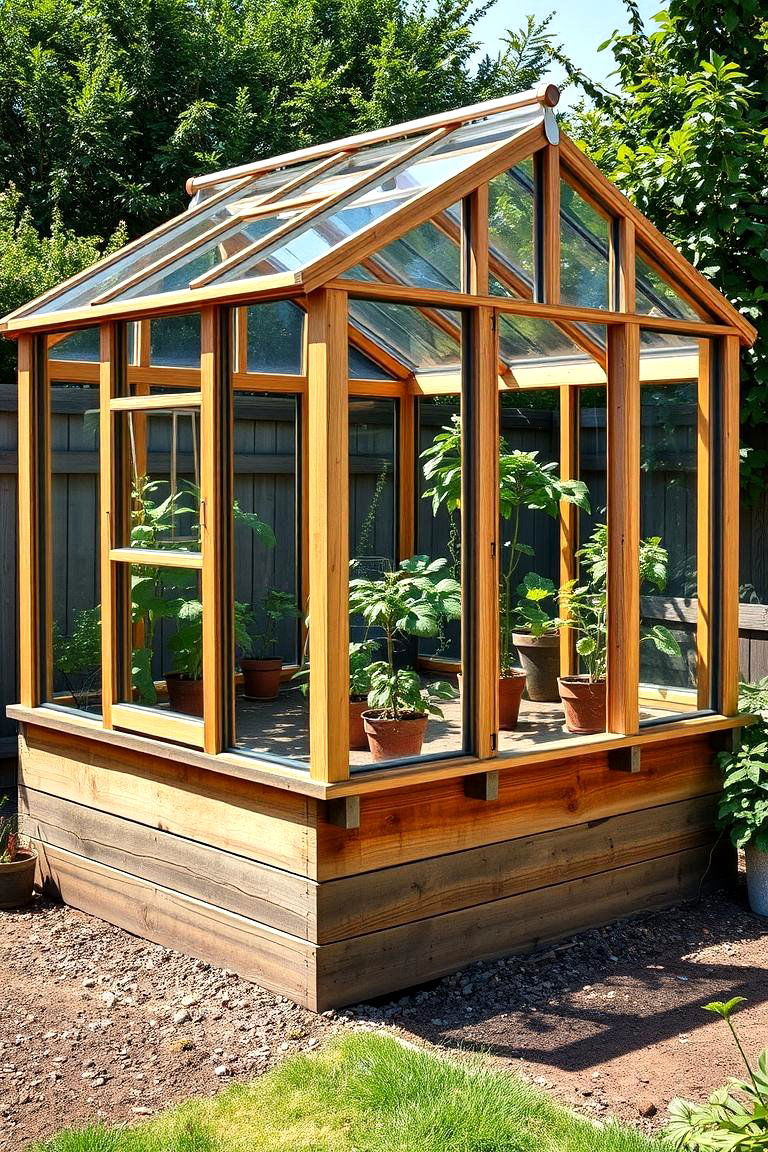 Greenhouse Base Frame - 25 Garden Sleeper Ideas
