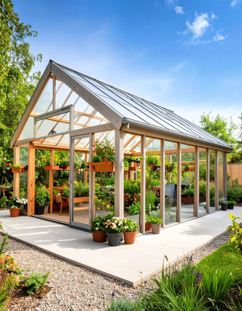 Greenhouse With Shade Features