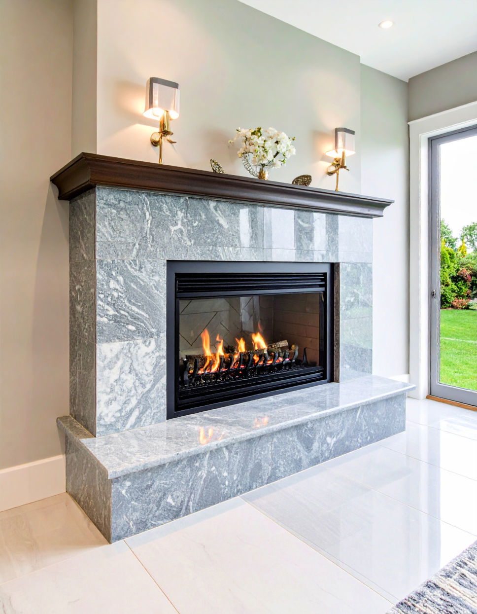 Grey Granite Hearth