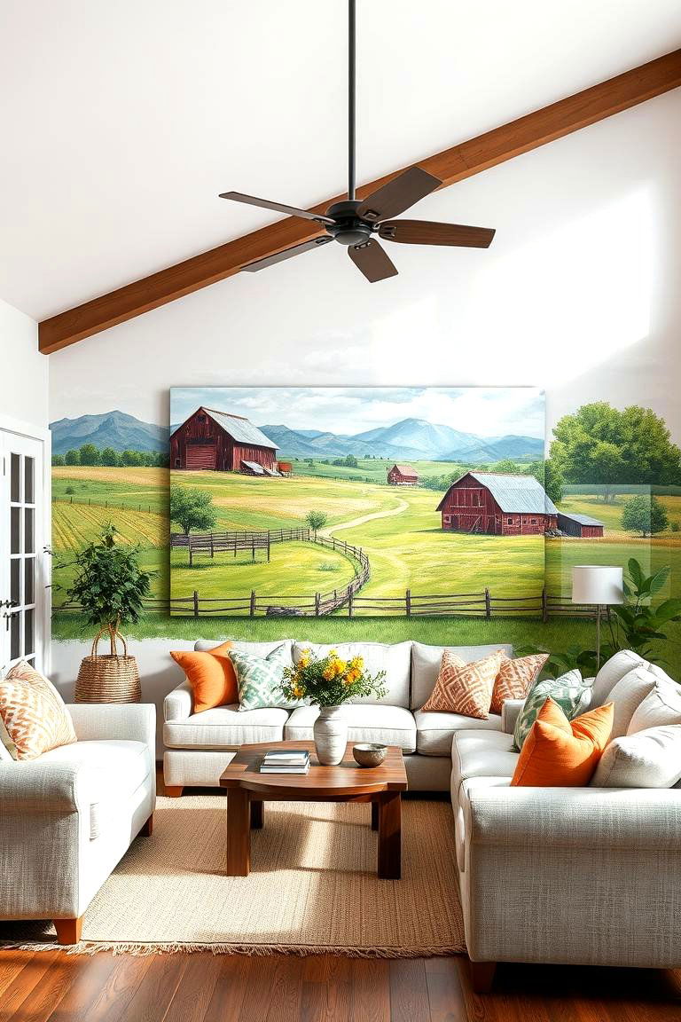 Hand Painted Farmhouse Art - 25 Farmhouse Wall Decor Ideas