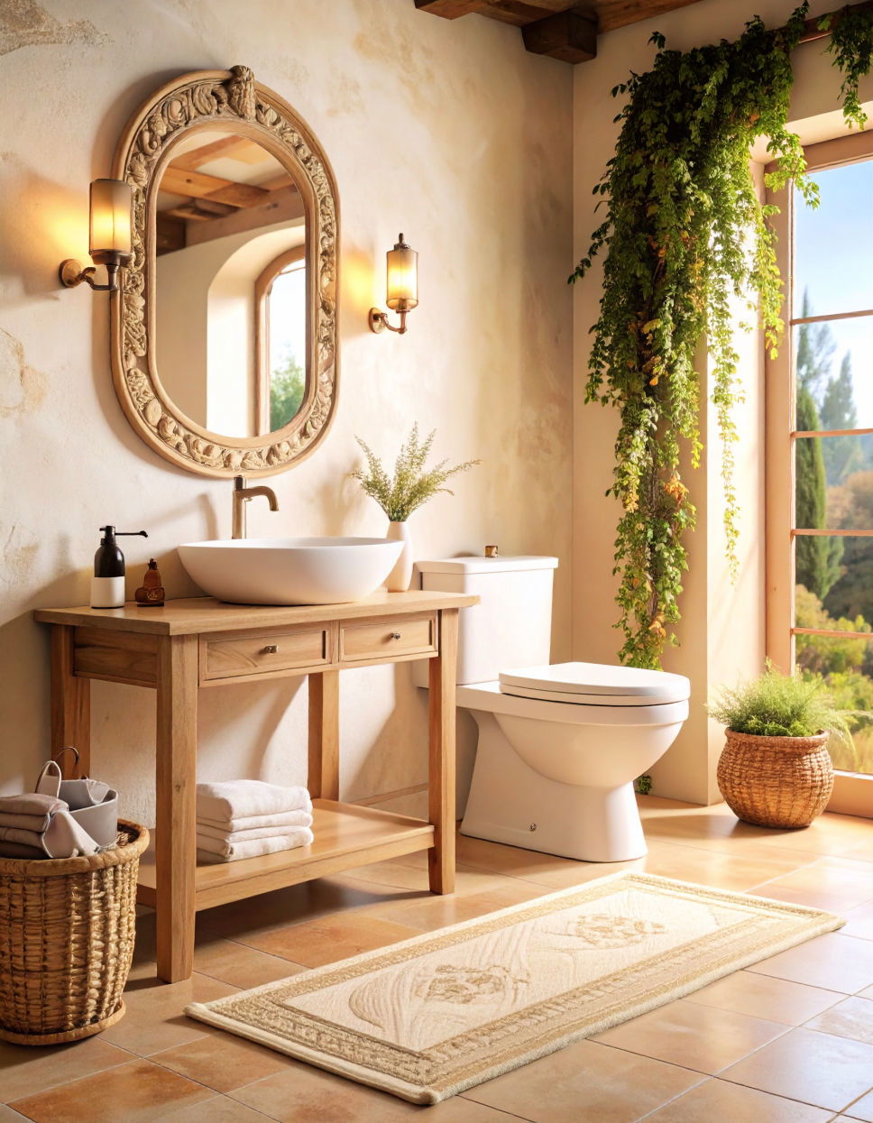 Handcrafted Ceramic Toilets and Sinks Tuscan Bathroom Ideas