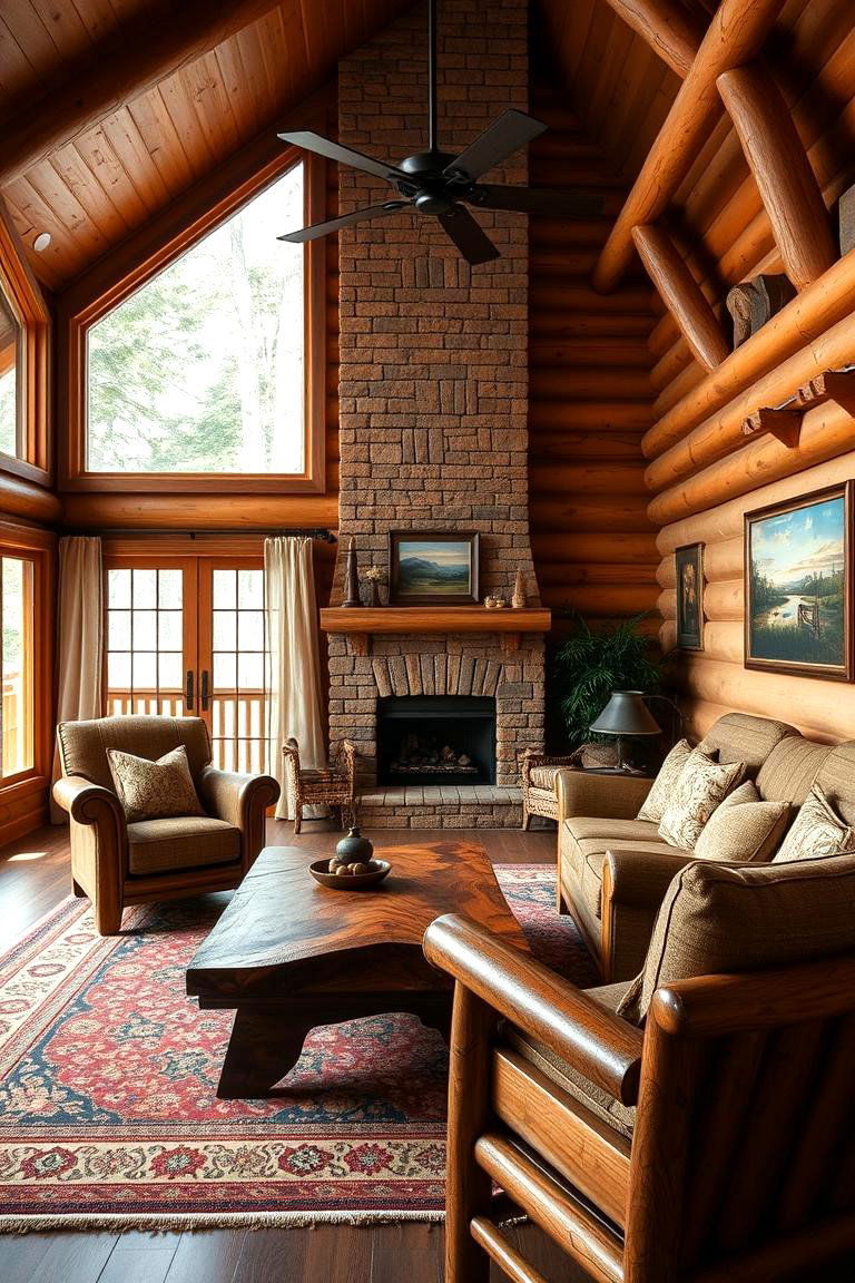 Handcrafted Furniture - 25 Cabin Living Room Ideas
