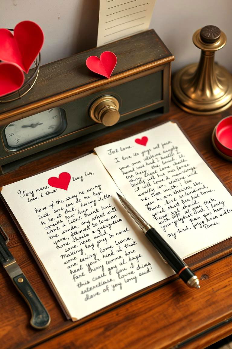 Handwritten Love Letters - 25 First Wedding Anniversary Gift Ideas