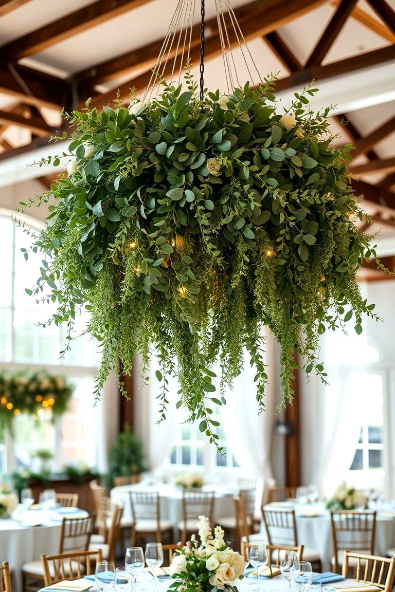 Hanging Eucalyptus Centerpiece - 25 Eucalyptus Wedding Centerpieces