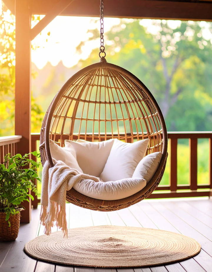 Hanging Swing Chair for Relaxation Veranda Ideas