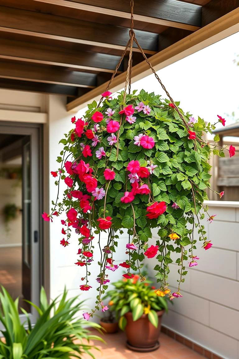 Hanging Trellis for Unconventional Spaces - 25 Garden Trellis Ideas